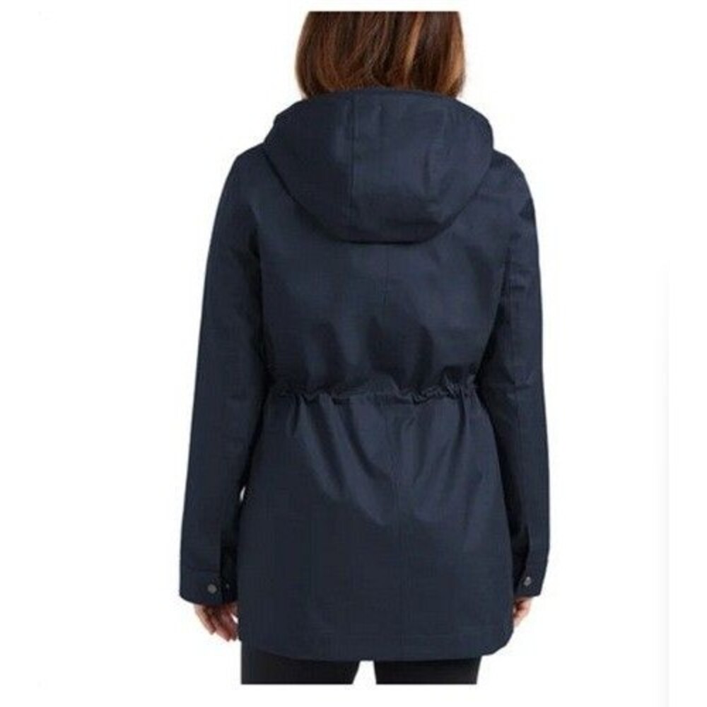 Hunter Ladies Rain Water Resistant Cotton Smock Jacket Navy Blue NWT - Picture 2 of 2